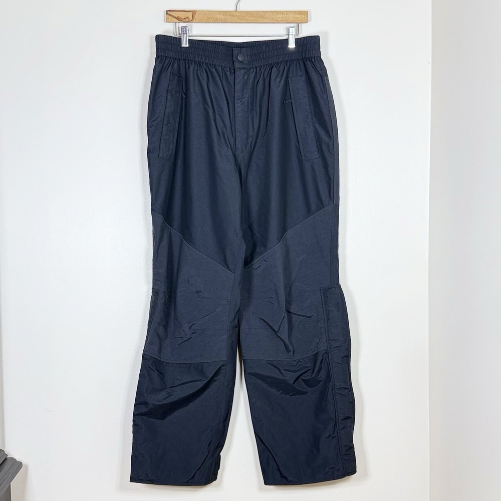Cabelas Mens GORE-TEX Rain Pants Size L Reg Black Waterproof Hiking Outdoors